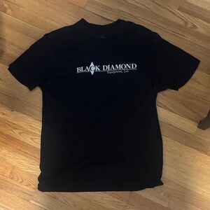 Black Diamond Men's Tee in Black with White Logo